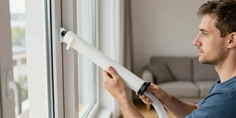 clim mobile evacuation air chaud