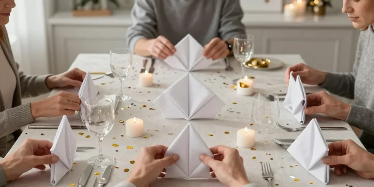 pliage serviette jour de l an