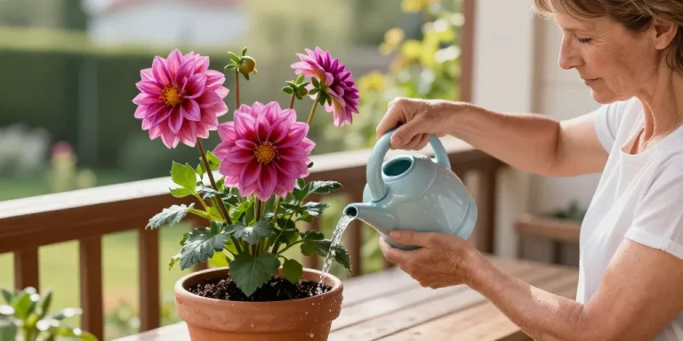 arrosage dahlia en pot
